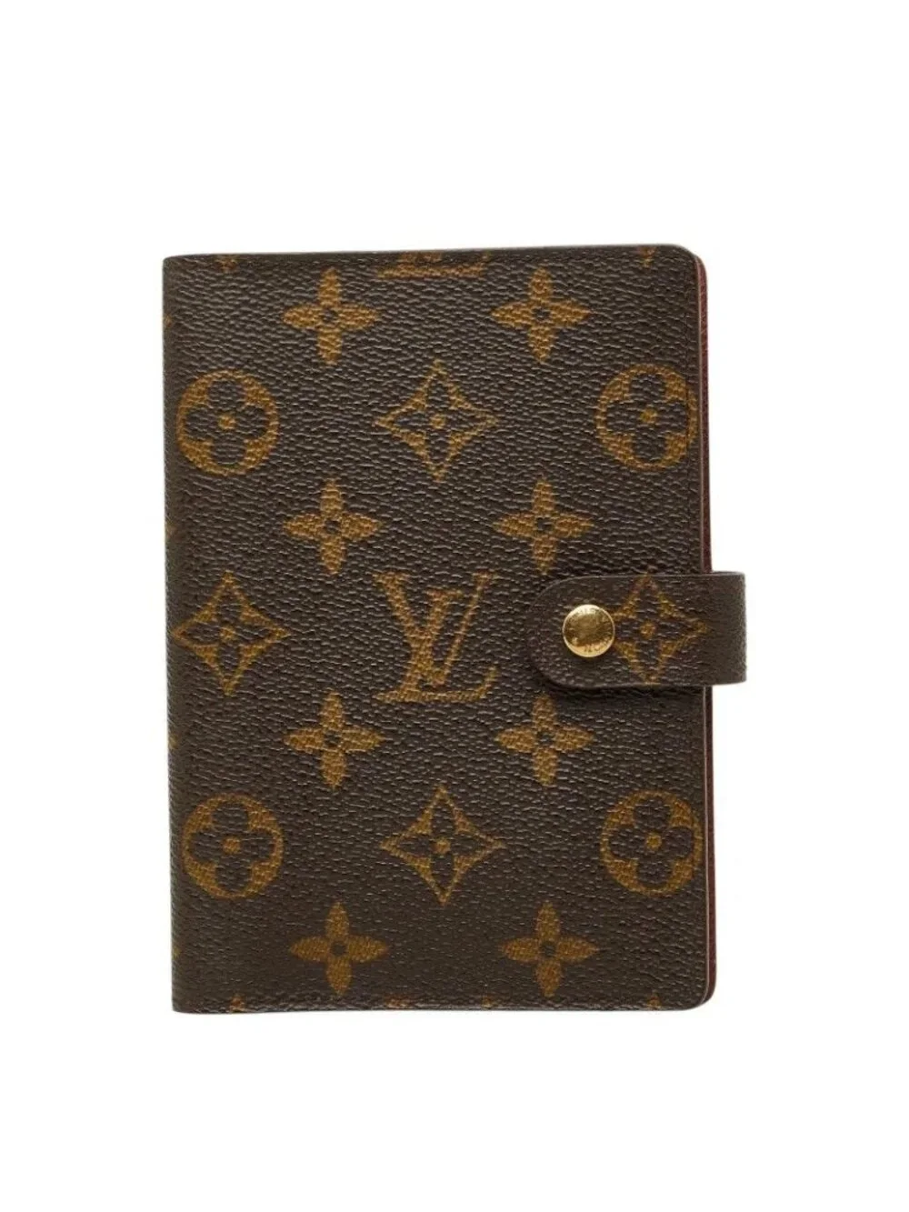 Louis Vuitton Monogram Agenda PM Notebook Cover Brown Leather